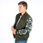 Imagem de Jaqueta Puffer Masculina Bolso Frontal Ultraleve Camuflada