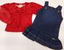 Imagem de Jardineira Jeans + Blusa Plush Menina Infantil Katita 27120