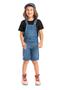 Imagem de Jardineira Jeans Infantil Menino Quimby