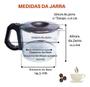 Imagem de Jarra Copo Cafeteira Philco Ph40 Preto Vidro Resistente