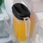Imagem de Jarra De Plástico Retangular Com Tampa Design Moderno Compacto Geladeira 2,3l