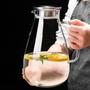 Imagem de Jarra De Suco Água Em Vidro Resistente Com Tampa Inox 2,2 L