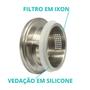 Imagem de Jarra De Vidro Acqua Com Tampa Inox Alça Suco Água Bebidas