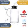 Imagem de Jarra de Vidro Borossilicato Resistente Com Tampa Inox 1,8l