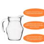 Imagem de Jarra De Vidro Resistente Para Sucos Individual 520ml 4uni