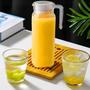 Imagem de Jarra De Vidro Suco 1 Litro Com 4 Copos Sofisticada Resistente