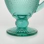 Imagem de Jarra de Vidro Verde Tiffany com Alça Relevo Bolinha 1.150ml