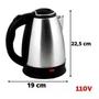 Jarra Elétrica Bule Chaleira Aço Inox Café Chá 1,8 Litros Portátil 110v 1100w - Prime Imagem de Jarra Elétrica Bule Chaleira Aço Inox Café Chá 1,8 Litros Portátil 110v 1100w