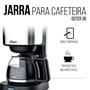 Imagem de Jarra Para Cafeteira Oster Preta 36 Xícaras Vidro Resistente  Flavor 3302 3303 4401