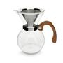 Imagem de Jarra passador de cafe vidro 650ml alca madeira coador inox