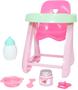 Imagem de JC Toys Lil Cutesies 9" All Vinyl Baby Doll Feeding Time Gift Set  posable e lavável  de roupa removível Alta cadeira e acessórios de alimentação idades 2+