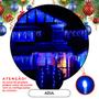 Imagem de JDK Cascata Led 400 Leds Plug Macho e Femea Pisca 8 Funções Azul Decoração