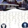 Imagem de JDK Cascata Led 400 Leds Plug Macho e Femea Pisca 8 Funções Branco Frio Decoração