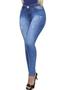 Imagem de Jeans Feminino Calça Lycra Skinny Alta Modelo Cor