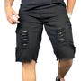 Imagem de Jeans Rasgado Short Bermudas Moda Masculina