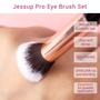 Imagem de Jessup 15Pcs Professional Makeup Pincéis Set Make up Brush Tools kit Eye Liner Shader Wood Handle Natural-sintético Hair Brushes Pearl Black/Rose Gold T157