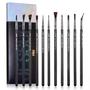 Imagem de Jessup Eyeliner Brush Set, Professional Eye Liner Pincéis de Maquiagem 11pcs, Angular Flat Definer Ultra Fine Bent Pencil Point Eyeliner Pincéis para Forro de Precisão, T324