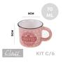 Imagem de Jg 06 pc canecas de ceramica cafe 85ml