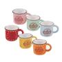 Imagem de Jg 06 pc canecas de ceramica cafe 85ml