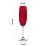 Imagem de Jg 10 Taças Cristal Vermelho Carmim Champagne 220ml Bohemia