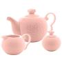 Imagem de Jg. Para chá 3pcs Chaleira/Leiteira/Açucareiro em porcelana Butterfly Rosa - Bon Gourmet