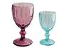 Imagem de Jg taça de vidro colorido c/ pe 16x8cm 300ml com 6 pçs - Monaliza
