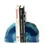 Imagem de JIC Gem Book Ends for Shelves Teal Agate Bookends Geode Bookends Book Ends to Hold Books Heavy Duty with Rubber Bumpers for Decoration(1 par, 6 a 8 lbs)