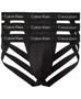 Imagem de Jockstrap Calvin Klein de Algodão Elástico - Pacote com 3 Unidades Pretas