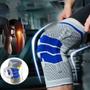 Imagem de Joelheira Compressão Estabilizador Esportivo Silicone Spring Knee Pad Gel Suporte para Joelho