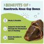 Imagem de Joelheira Natural Dog Bones Pawstruck - Pacote com 10 Unidades - Sabor Carne Bovina