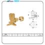 Imagem de Joelho 90 Fixo F 3P Metalico p/ PEX DN20 x 3/4" Amanco