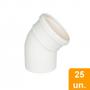 Imagem de Joelho Esgoto 45º Plastilit 40mm - Embalagem com 25 Unidades