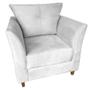 Imagem de Jogo 02 Poltrona Estofada c/ almofada Isis Recepção Consultório Suede Branco - Dl Decor
