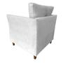 Imagem de Jogo 02 Poltrona Estofada c/ almofada Isis Recepção Consultório Suede Branco - Dl Decor