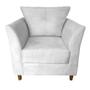 Imagem de Jogo 02 Poltrona Estofada c/ almofada Isis Recepção Consultório Suede Branco - Dl Decor