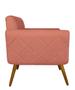 Imagem de Jogo 02 Poltronas Estofadas Decorativas Para Consultório Isabella Suede Coral - DL DECOR