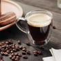 Imagem de Jogo 02 Xícaras Café Chá Vidro Parede Dupla 200ml Com Alça
