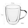 Imagem de Jogo 02 Xícaras Café Chá Vidro Parede Dupla 200ml Com Alça - Mimo Style