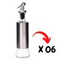 Imagem de Jogo 06 Galheteiro eite Vinagre 300Ml Vidro Inox C/Dosador