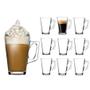 Imagem de Jogo 10 Canecas Café Cappuccino Expresso Alto Vidro 250ml