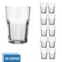 Imagem de Jogo 10 Copo 200ml Vidro Bristol Suco Drinks Transparente