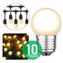 Imagem de Jogo 10 Lâmpadas LED Bolinha Decorativa G45 4W Branco Ambar 270 Lumens E27 61268