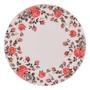 Imagem de Jogo 10 Pratos Raso de Porcelana Pink Garden Flores 27cm Lyor