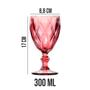 Imagem de Jogo 10 Taças de Vidro Diamond Diamante Rosa Lilás 300ml Água Class Home