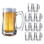 Imagem de Jogo 12 Caneca de Chopp Zero Grau Vidro Transparente Casual Resistente Bar 380ml Class Home