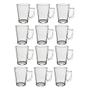 Imagem de Jogo 12 Canecas de Vidro Casual 185ml Café Chá