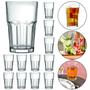 Imagem de Jogo 12 Copos de Vidro Grosso Transparente 310ml Resistente