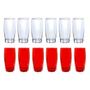 Imagem de Jogo 12 Copos Florence - 6 Transparente + 6 Vermelho 370ML