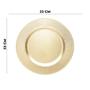 Jogo 12 Sousplat de Mesa Redondo Primer Dourado Plástico Lyor 33cm Imagem de Jogo 12 Sousplat de Mesa Redondo Primer Dourado Plástico Lyor 33cm