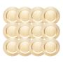 Jogo 12 Sousplat de Mesa Redondo Primer Dourado Plástico Lyor 33cm Imagem de Jogo 12 Sousplat de Mesa Redondo Primer Dourado Plástico Lyor 33cm